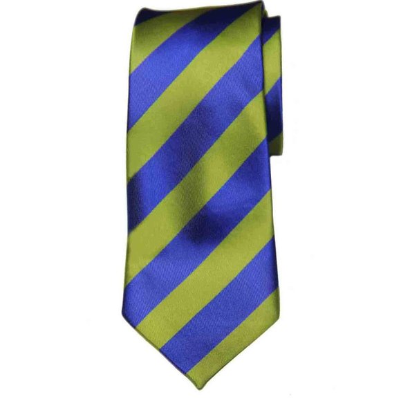 Gascoigne Repp Stripe Tie Blue Green Silk Men's - Picture 1 of 1